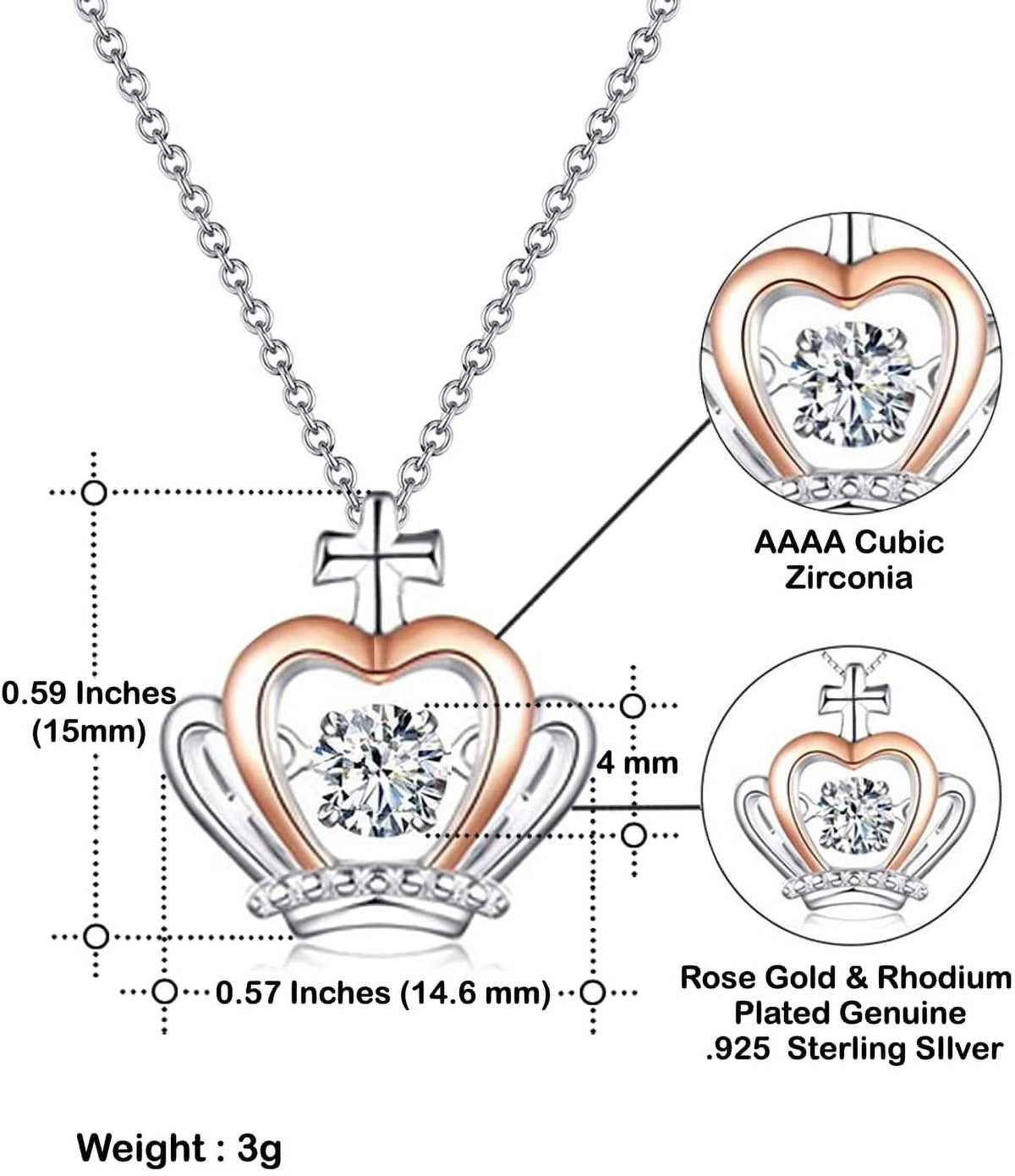 Wife Crown Pendant Necklace S371654