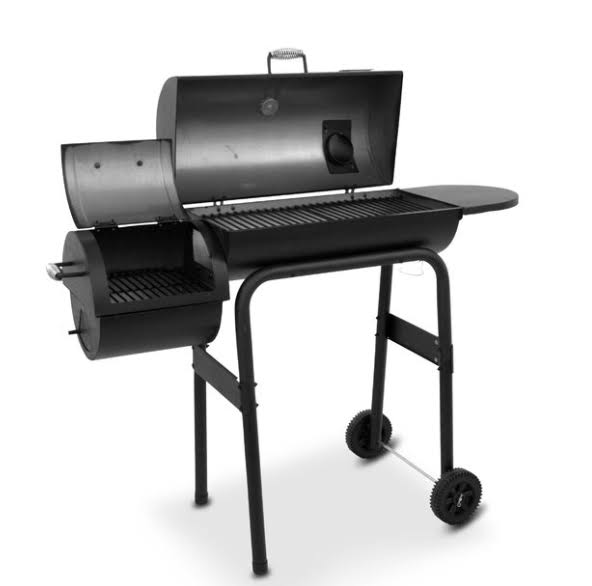 Black Offset Charcoal Smoker U580587