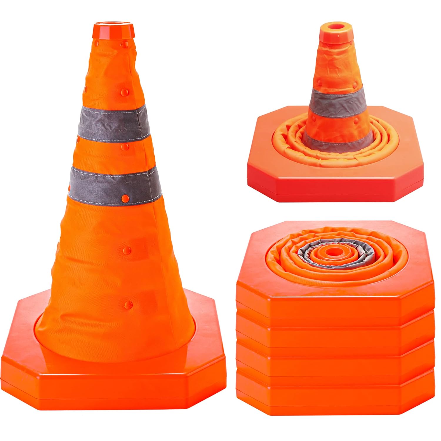 4 Pack Collapsible Traffic Cones Z840180
