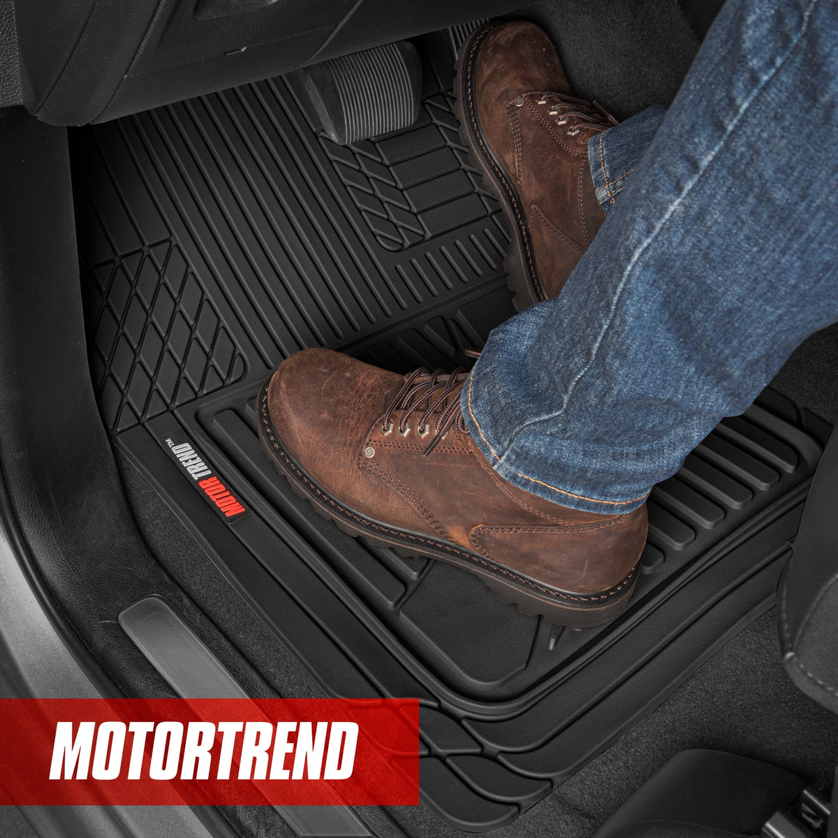 3pc Rubber Floor Mats for Car SUV All Weather V78078