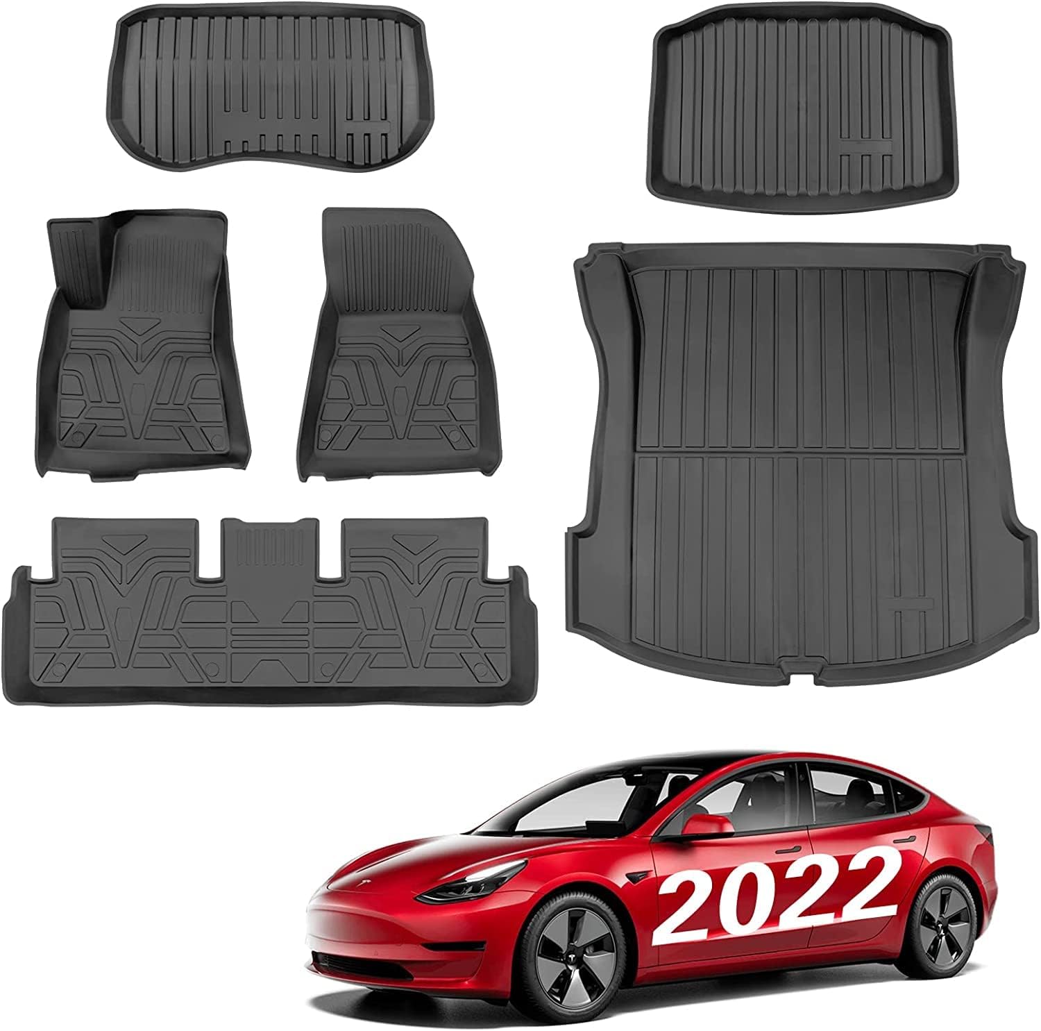 TPE All-Weather Floor Mat Set for Model 3 2021 2022 C285062