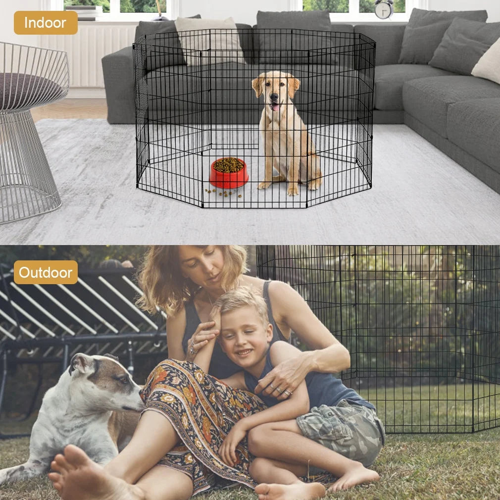 8 Panel 36 inch Dog Playpen Crate Exercise Cage A91891