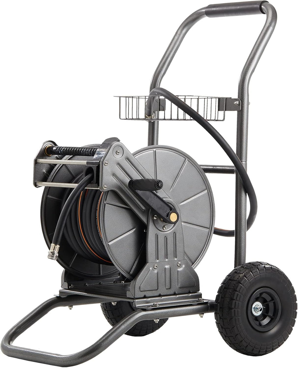 Metal Hose Reel Cart with Crank, 150-Feet 5/8 Hose Capacity M52772
