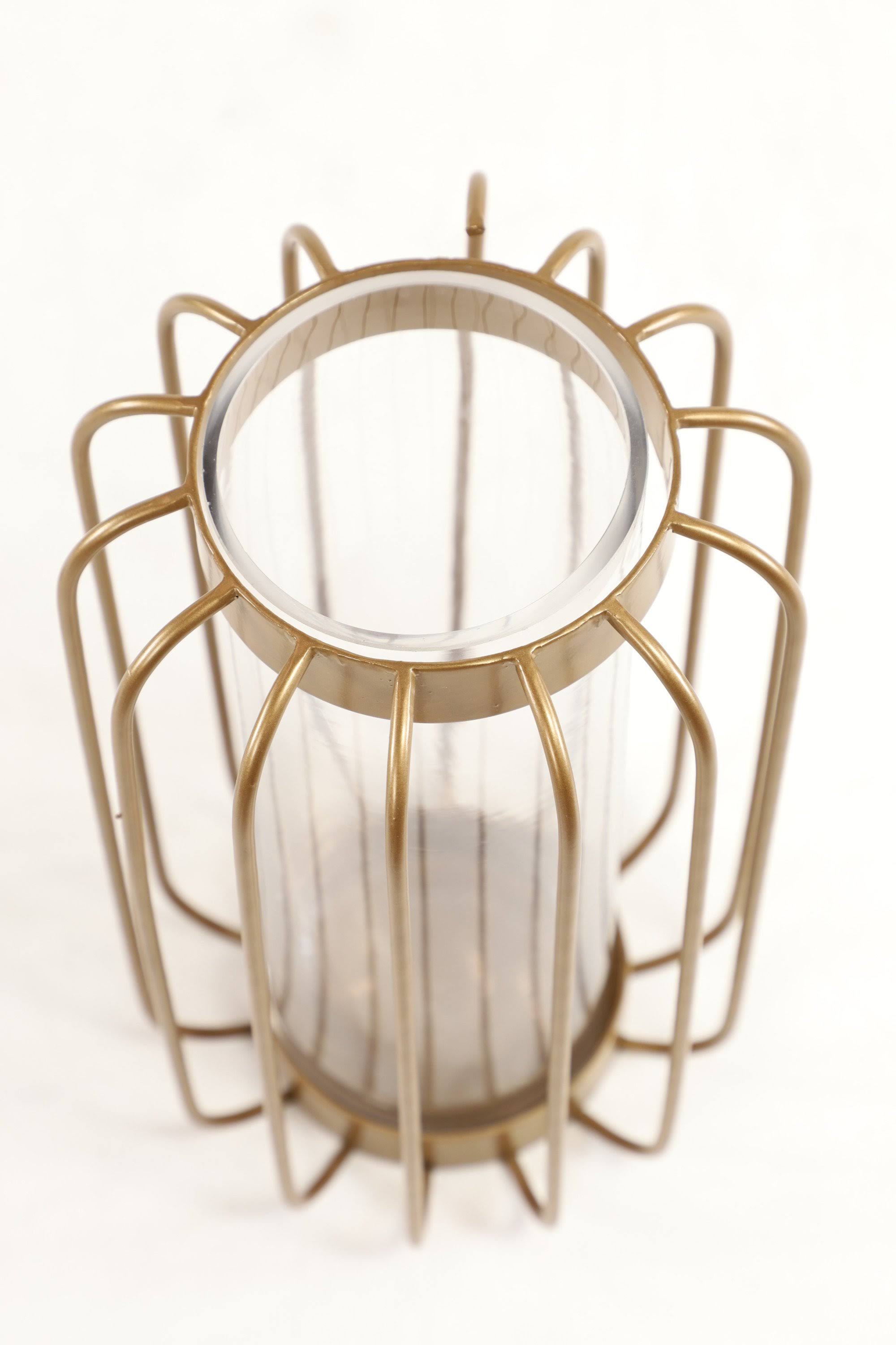 Gold Metal and Glass Vase I793093