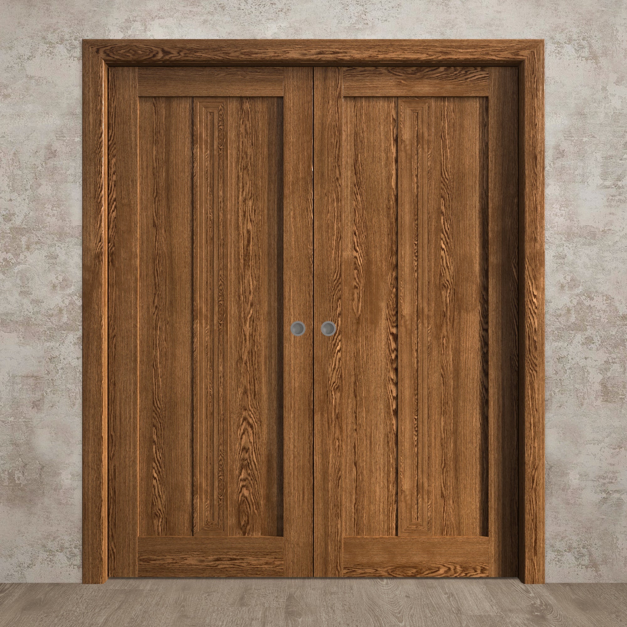Solid Wood Interior Double Pocket Doors O1005
