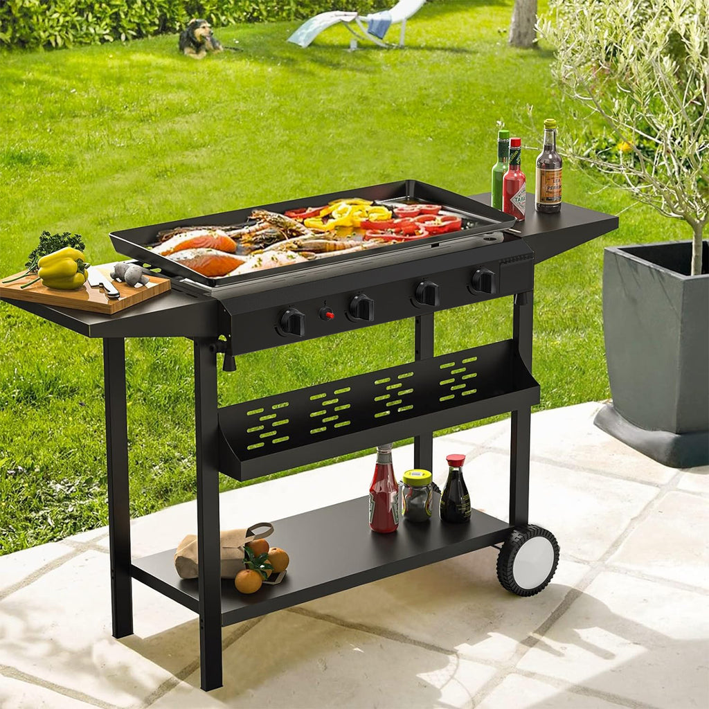 4-Burner Propane Gas BBQ Grill Cooking Station S574