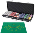 500 Jetton Texas Holdem Cards and Dice in Aluminum Case I25018