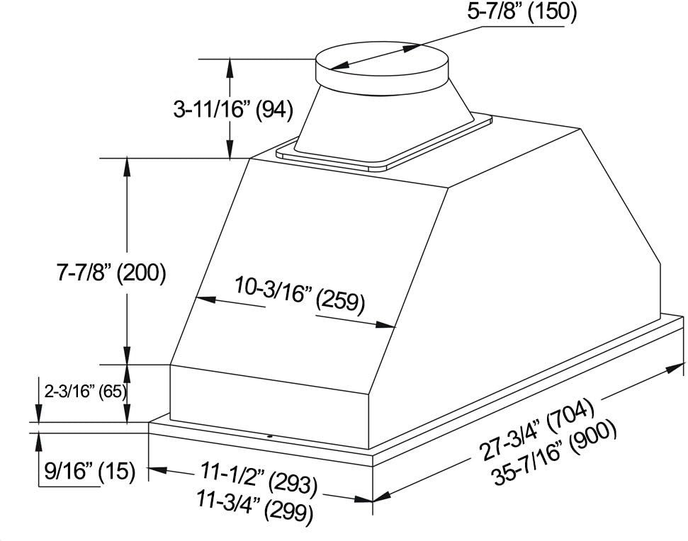 Stainless Steel Insert Range Hood N576692