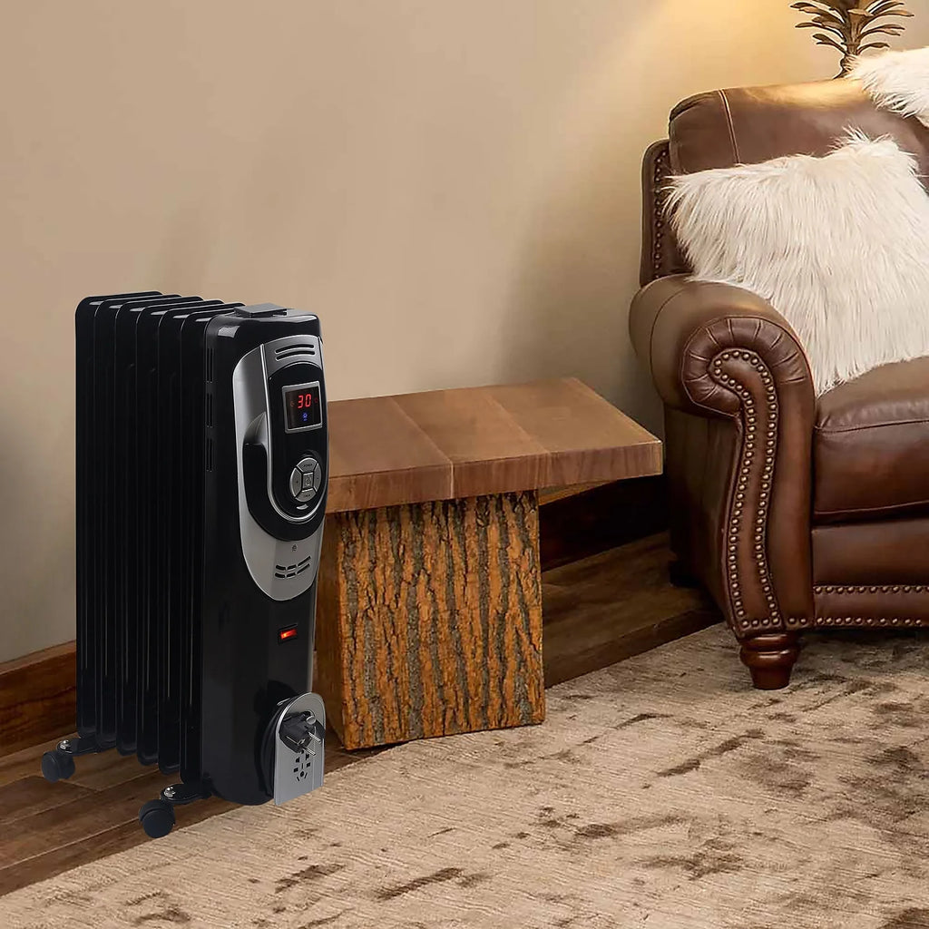1500 Watt Portable Radiator Electric Heater Black A98682