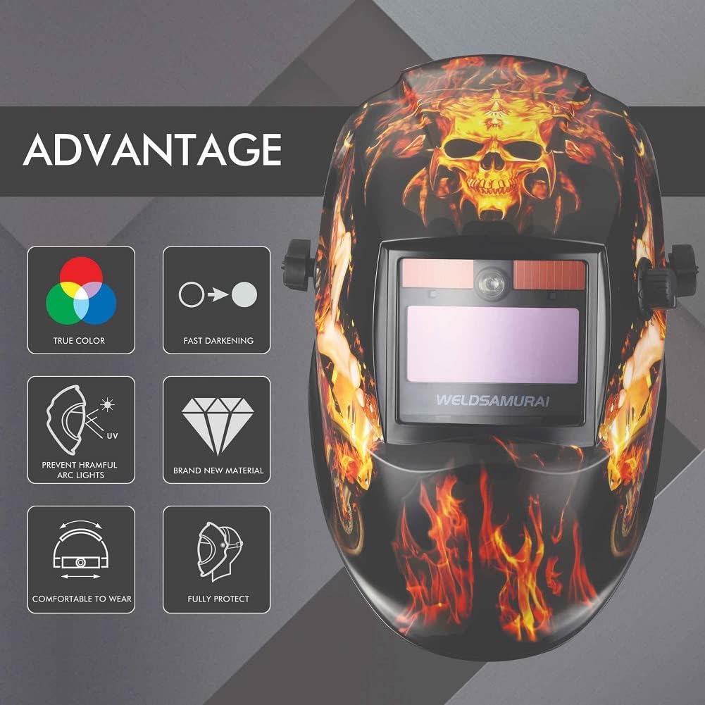 Welding Helmet Auto Darkening Hood Variable Shade 4/9-13 Pack of 2 X87131