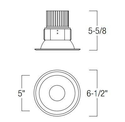 5x22 LED Reflector Trim White L8256