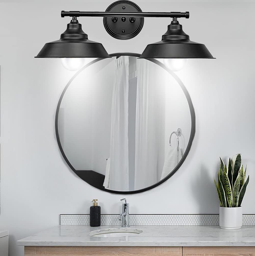 Black Farmhouse Bathroom Vanity Light Over Mirror Wall Sconces R431496