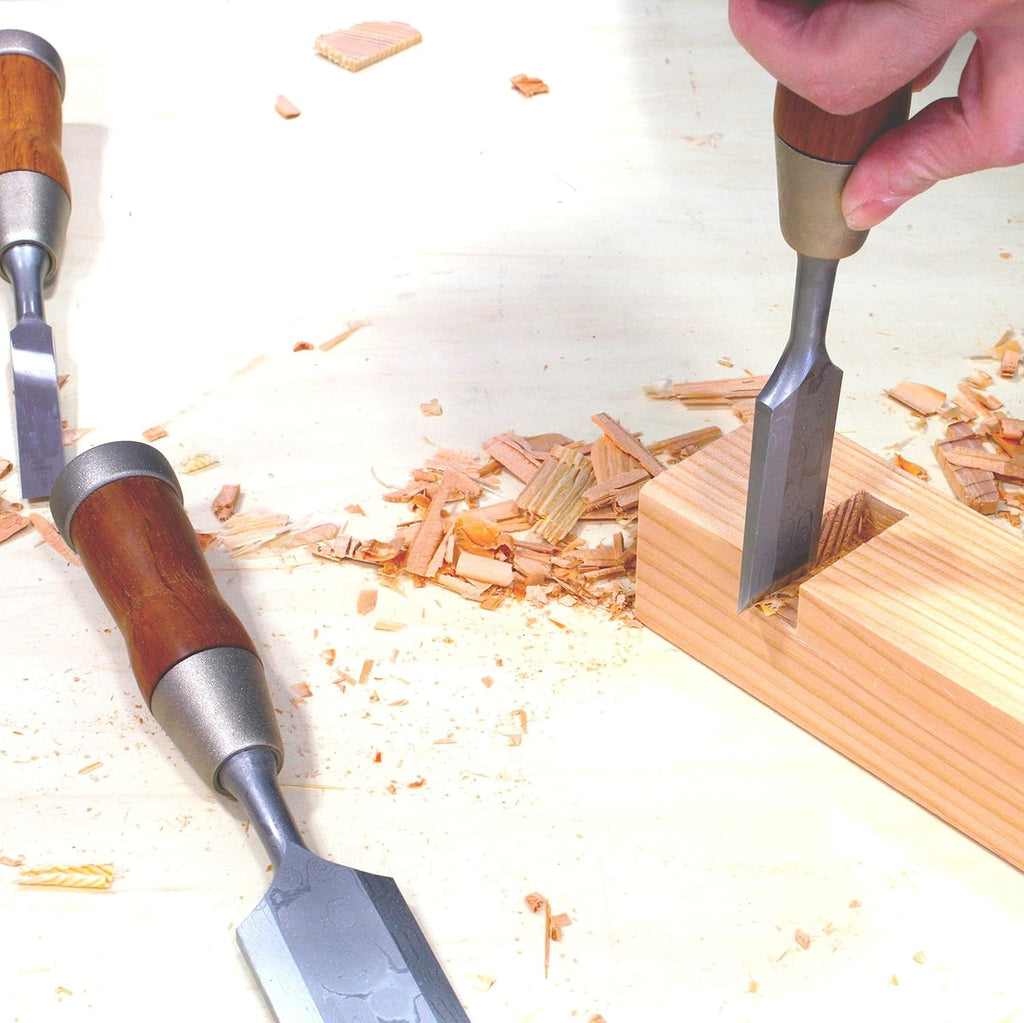 6-piece Japanese Wood Chisel Set with Red Oak Handle S9894