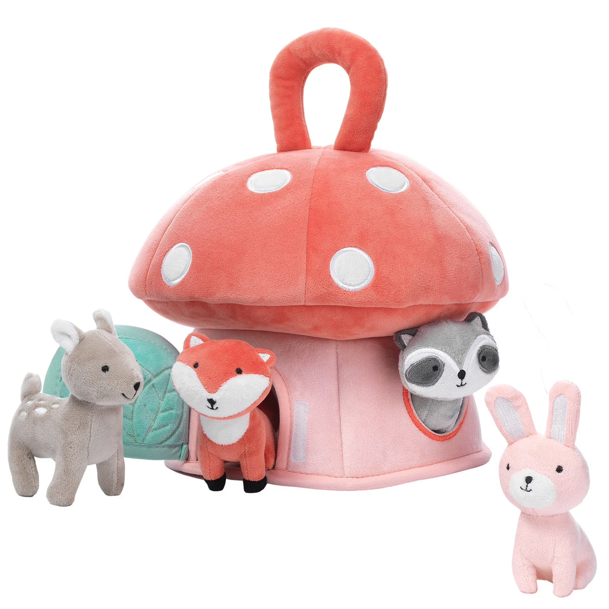 Interactive Plush Mushroom House with Stuffed Animal Toys H459627