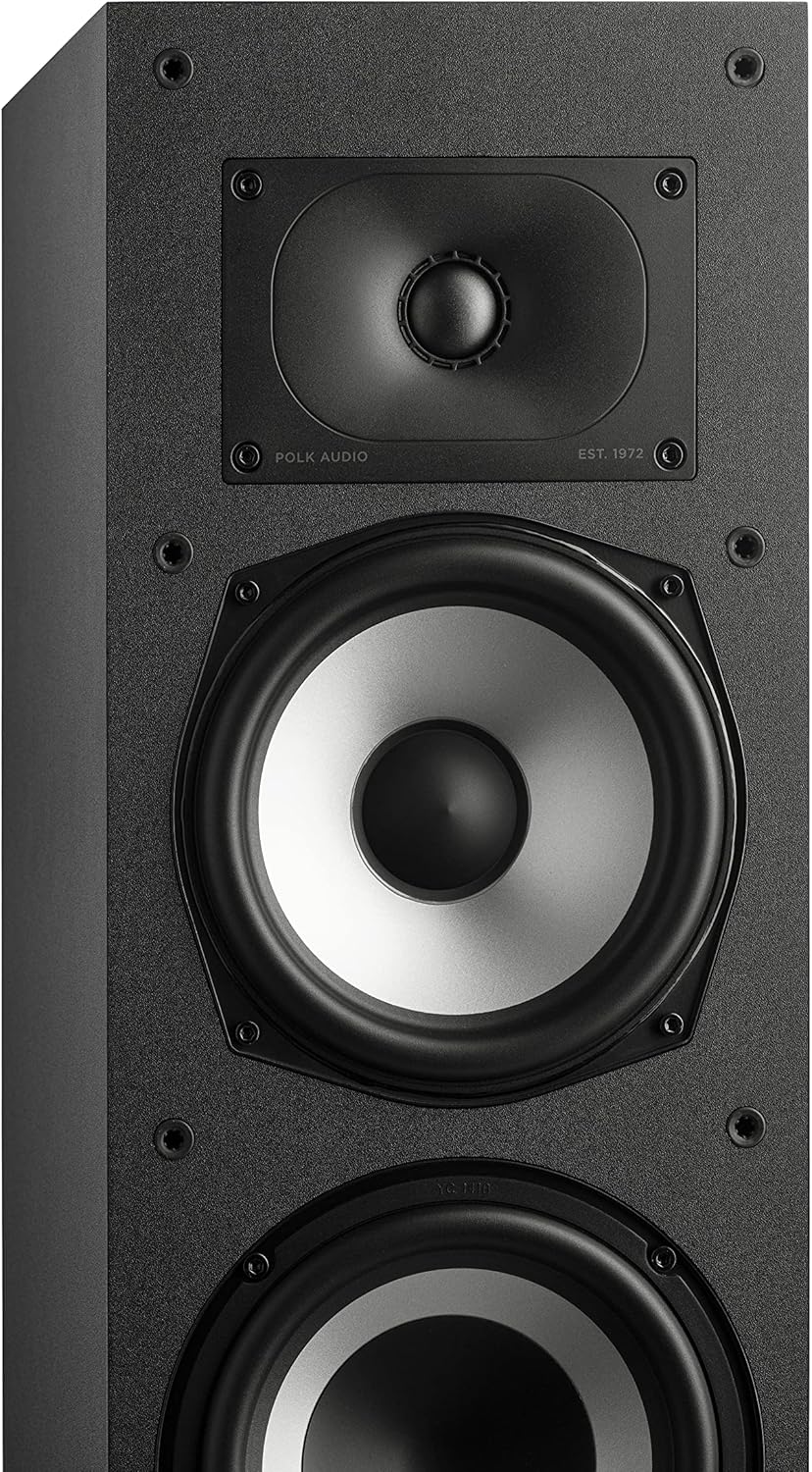 Midnight Black Tower Speaker with 1 Tweeter and 6.5 Woofer V15010