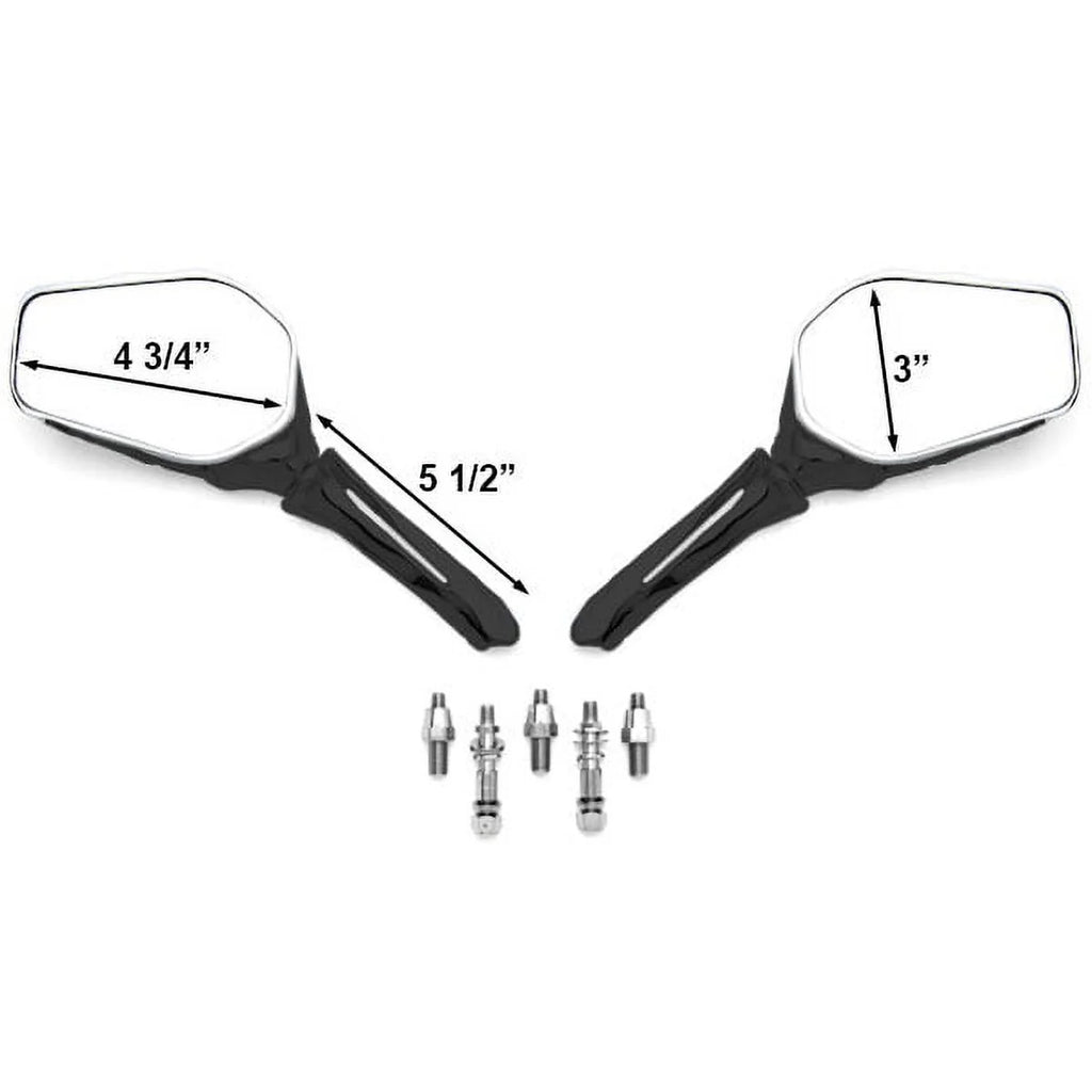 Black/Chrome Skeleton Hand Motorcycle Mirrors A29993