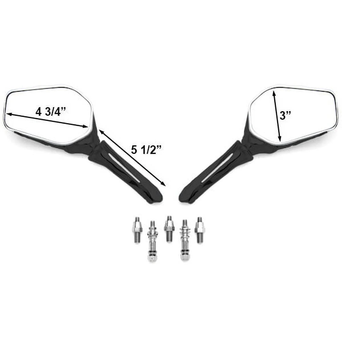 Black/Chrome Skeleton Hand Motorcycle Mirrors A29993