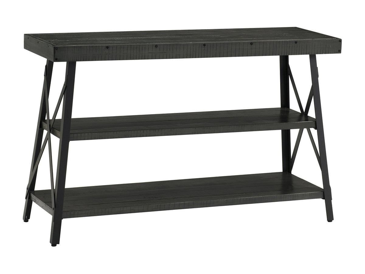 Grey Rustic Industrial Console Sofa Table V644889