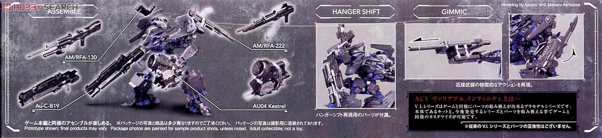 1/72 Scale Armored Core Weapon Set Kit K8919