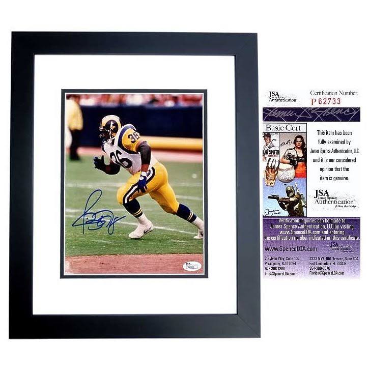 Jerome Bettis Signed 8 x 10 in. Photo Black Custom Frame J1311