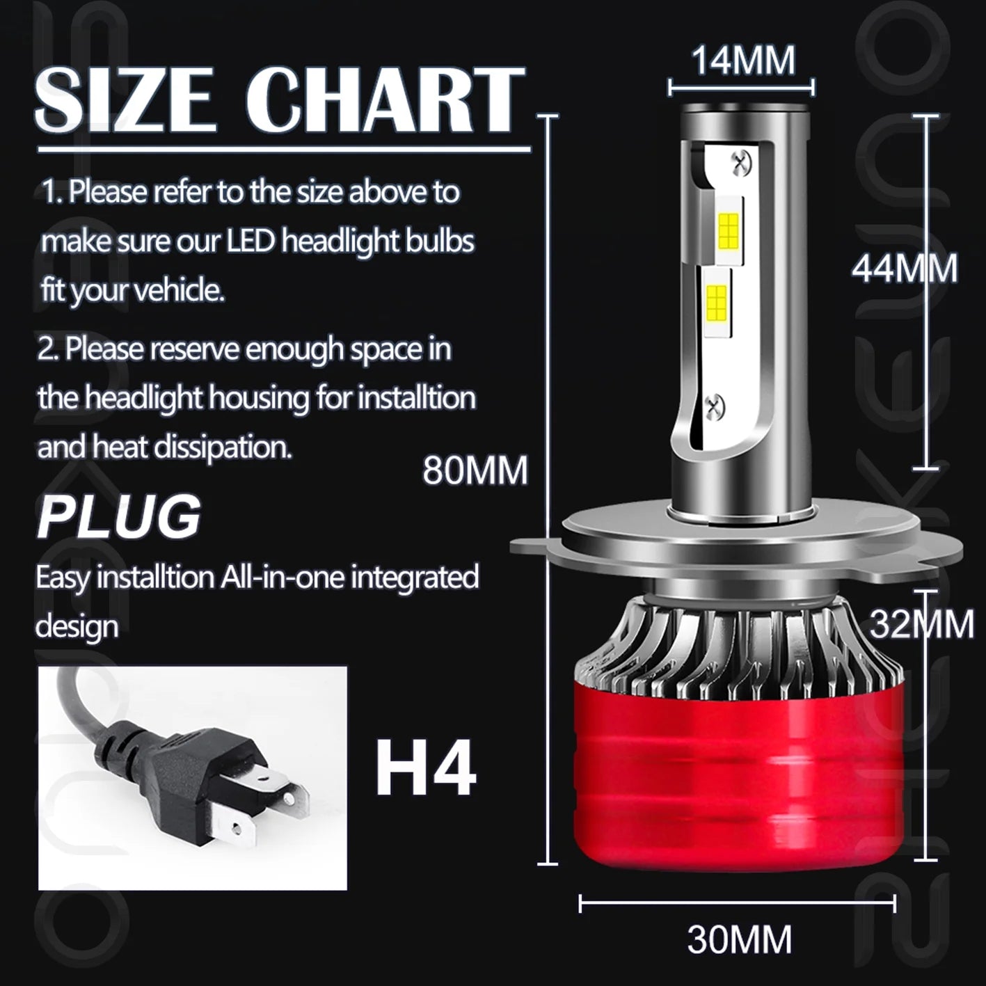 9003/H4 LED Headlights 2pc C88288