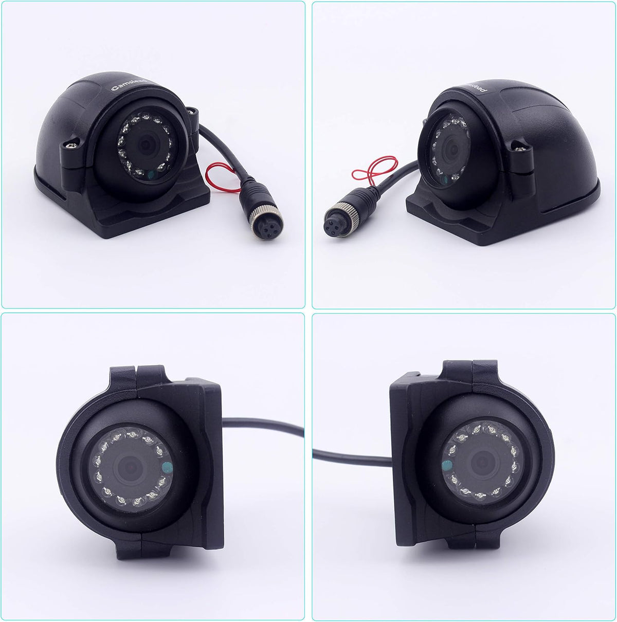 9 inch DVR Monitor with Quad Split Screen, 4 x Side Cameras + 1 x Backup Camera, HD Colour IP69K & 10G Vibration Camera System Q51511