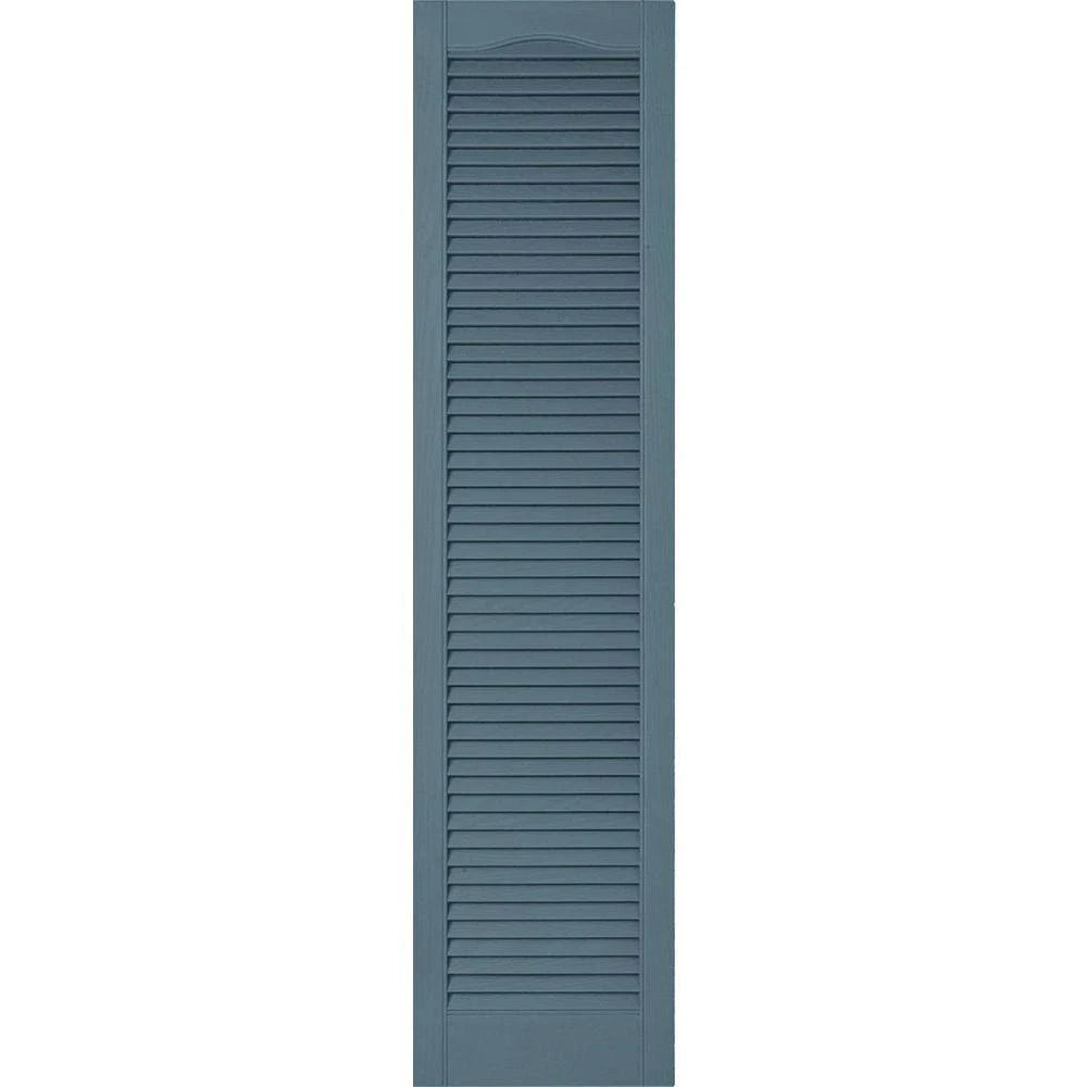 14 1/2 inchw x 45 inchh Vinyl Louver Shutters with Shutter-Loks L241177