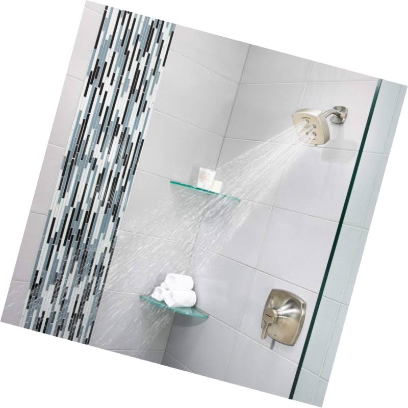 Brushed Nickel Pressure Balance Shower Valve and Trim L63025