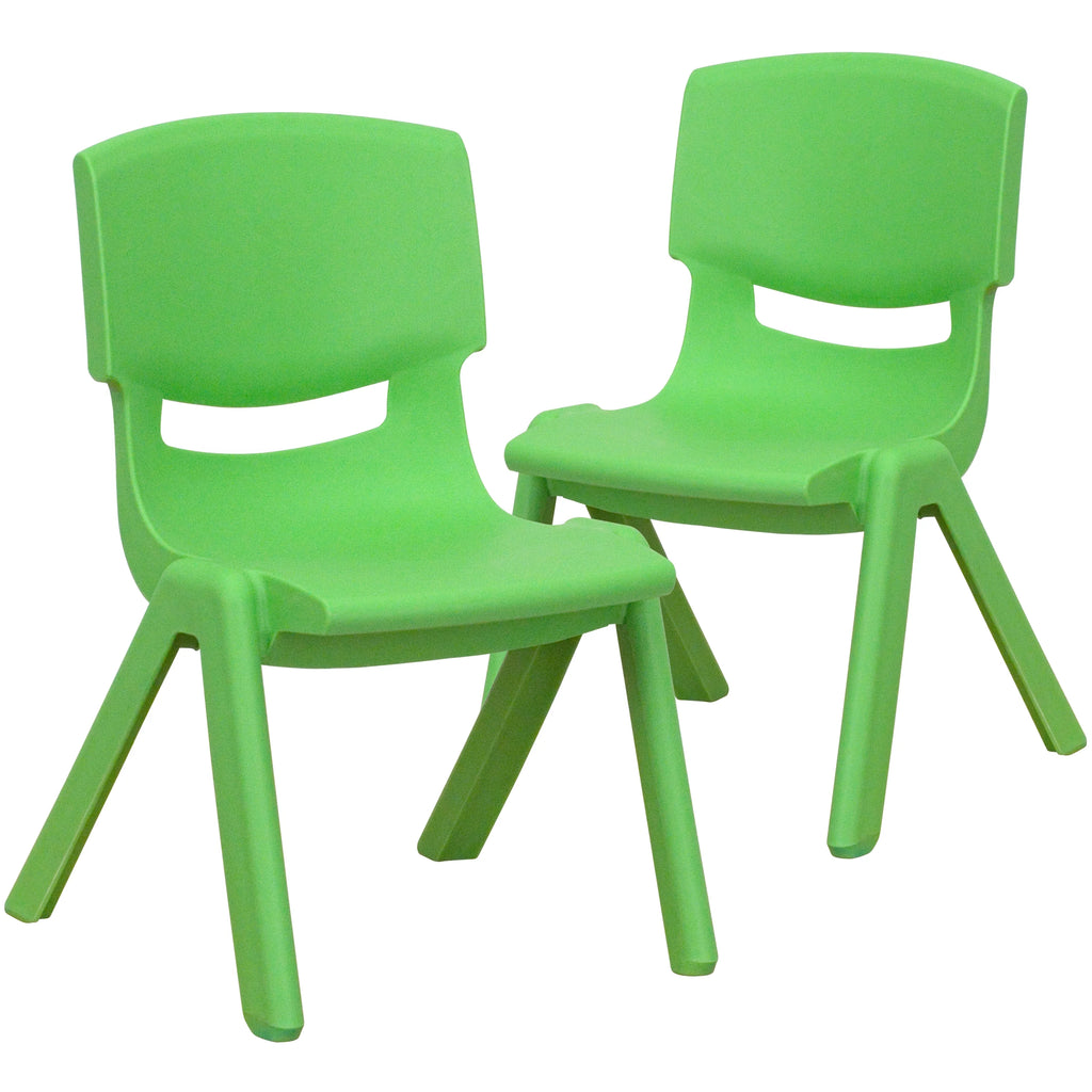 Green Plastic Stacking School Chair (2 Pack) X30848