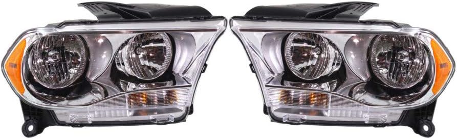 Dodge Durango Headlight 2011 2012 2013 Driver Side with Bulbs D542