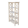 Unfinished Wood 4-Shelf Bookcase in Brown X685