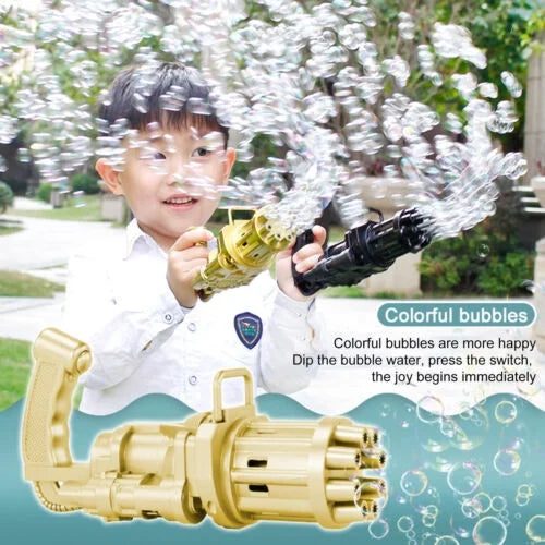 Gatling Bubble Machine 8-Holes Bubble Maker Bubble Gun Toys for Kid, 1 pc S612