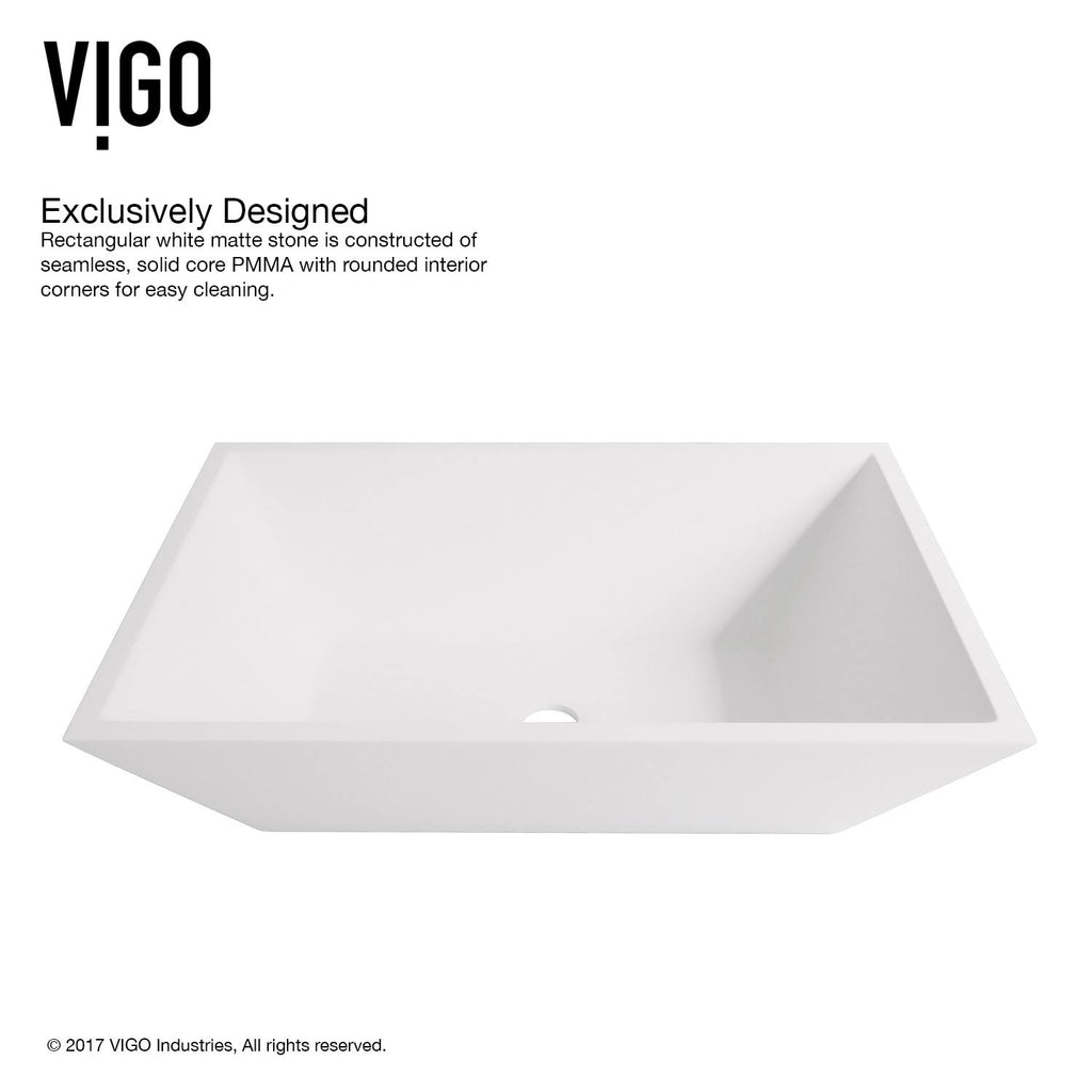 Matte Stone Vessel Bathroom Sink with Brushed Nickel Vessel Faucet K193