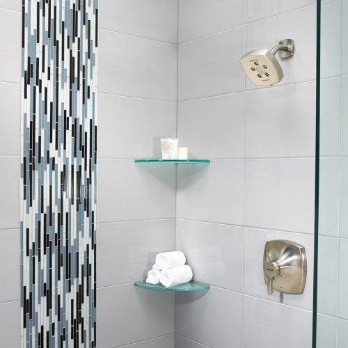 Brushed Nickel Pressure Balance Shower Valve and Trim L63025