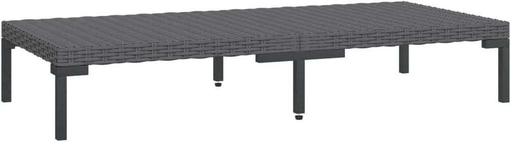 13 Piece Patio Lounge Set with Cushions Poly Rattan Dark Gray K16054