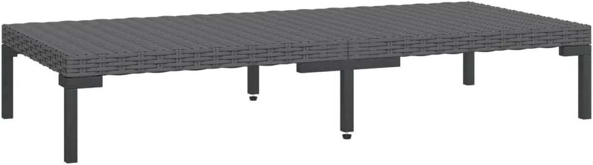 13 Piece Patio Lounge Set with Cushions Poly Rattan Dark Gray K16054