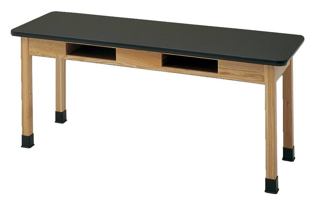 Science Table with Book Compartments, Epoxy Resin Top S25616