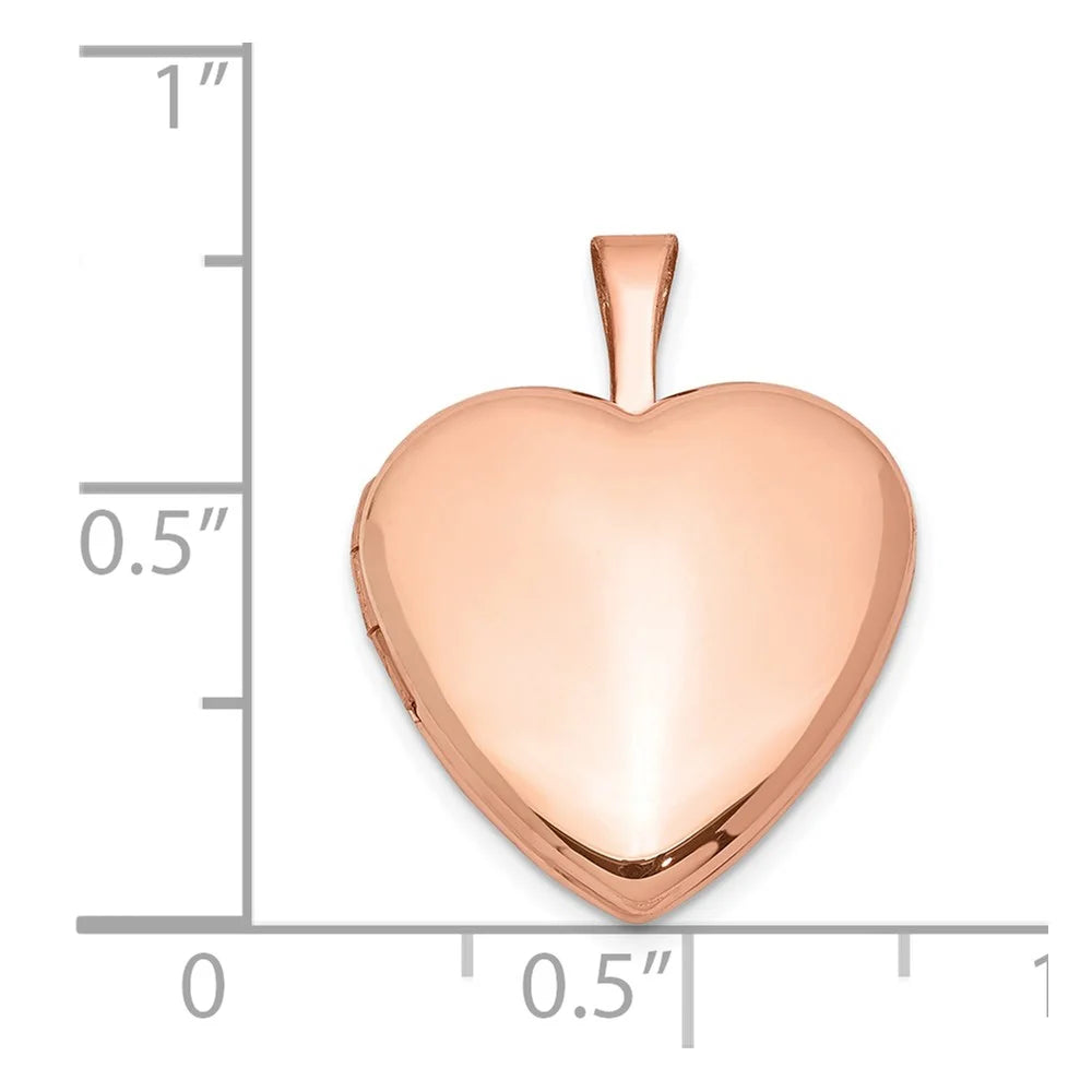Rose Gold-plated Satin and Polished Heart Locket P687202