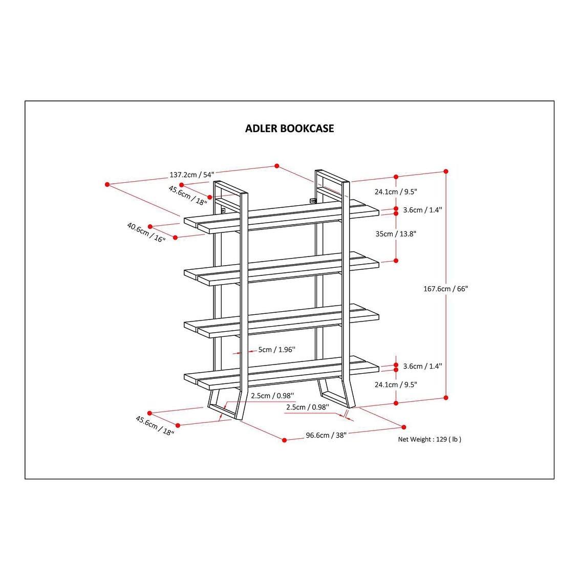 Solid Wood Bookcase X81382