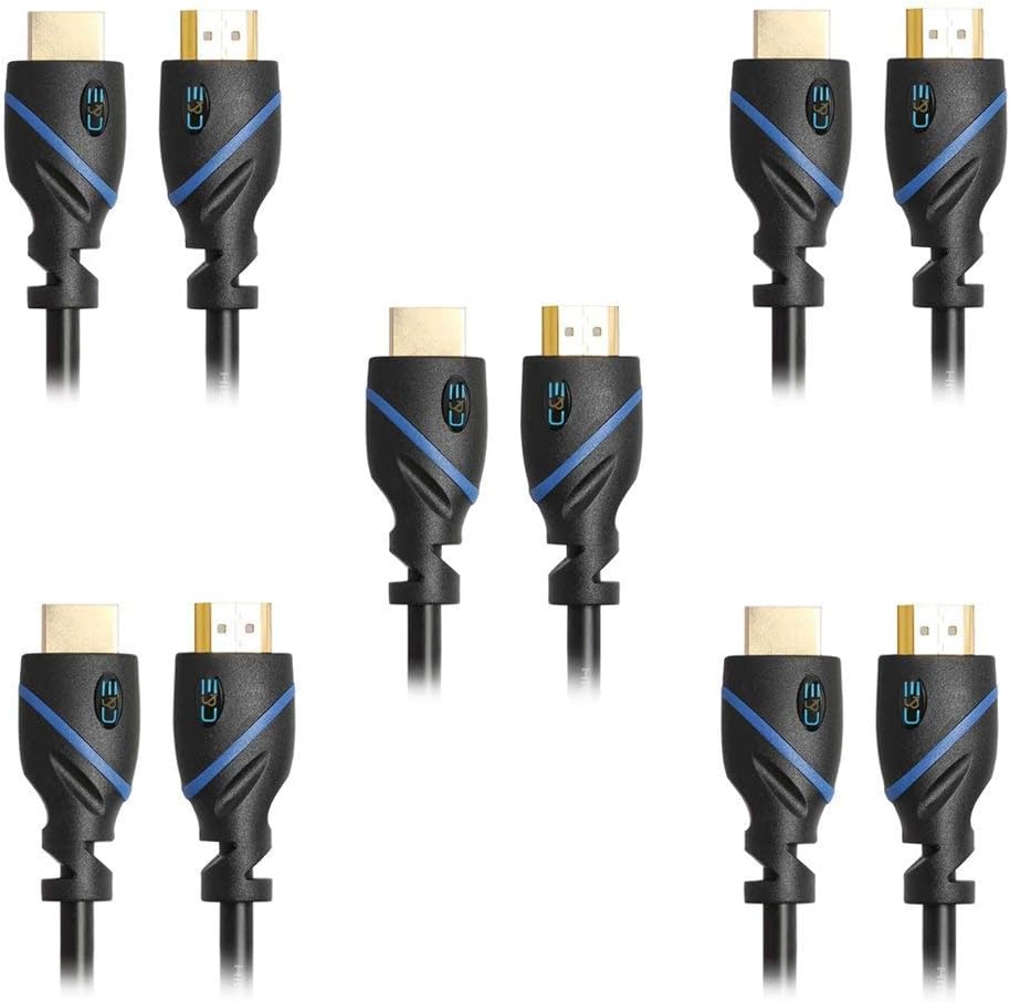 75 FT High Speed HDMI Cable Male to Male with Ethernet Black, Pack of 2 E744304