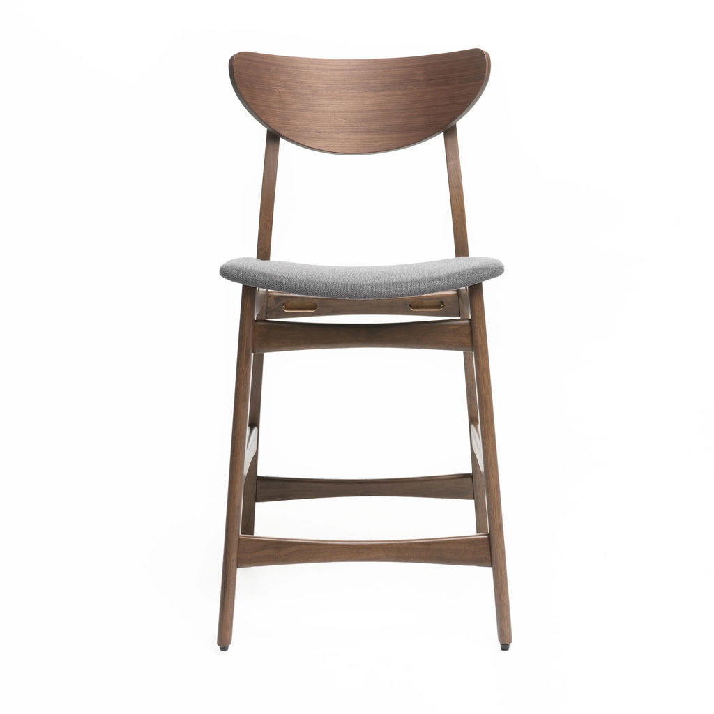 Dark Grey Fabric Counter Chair, Set of 2 Q8110
