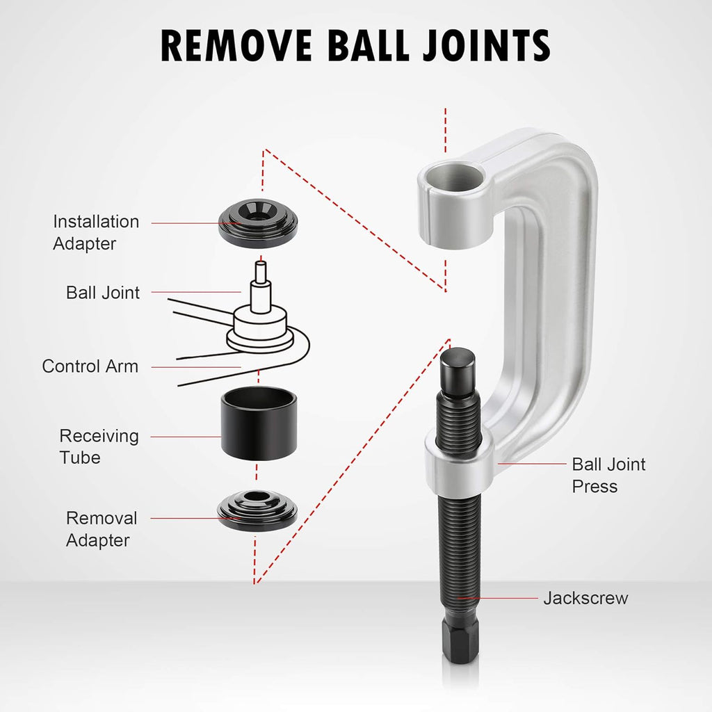 Ball Joint Press & U Joint Removal Tool Kit with 4x4 Adapters, Pack of 2 I5149