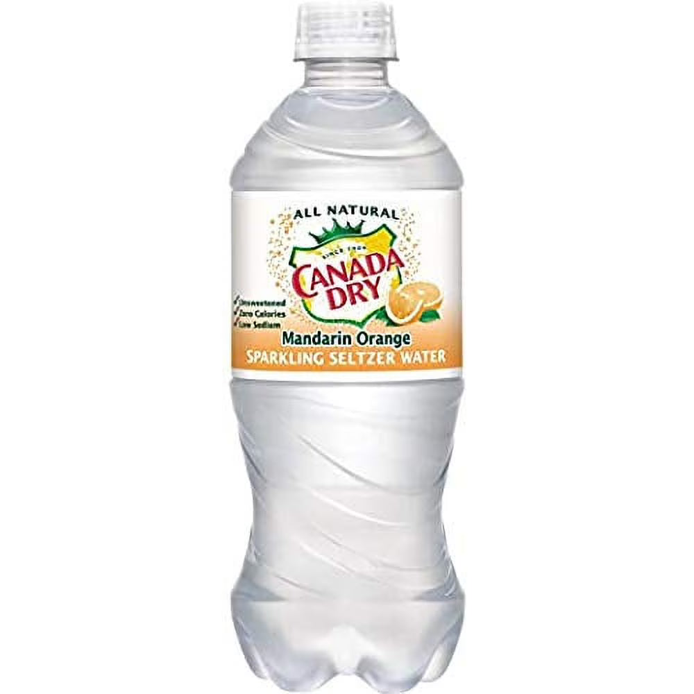 Seltzer Sparkling Water, 20 Oz Bottle (Pack of 8, Total of 160 Oz) (Mandarin Orange) K584458