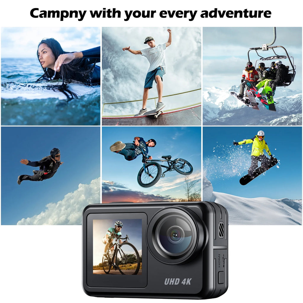 4K 30FPS Action Camera 20MP Waterproof WiFi Touch Screen Camera Y533245