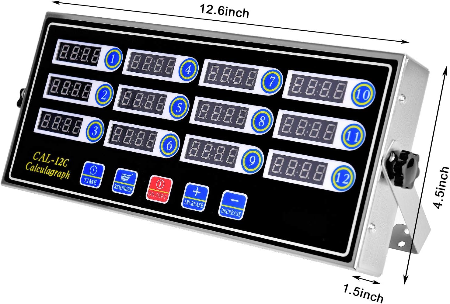 12 Channels Stainless Steel Kitchen Timer, Pack of 2 D996971