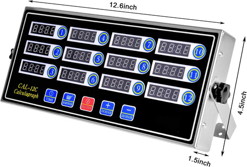 12 Channels Stainless Steel Kitchen Timer, Pack of 2 D996971