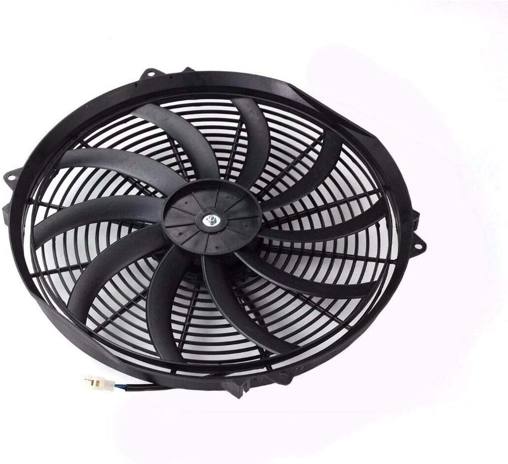 16" Universal Slim Electric Radiator Cooling Fan 12V Pack of 2 R63930