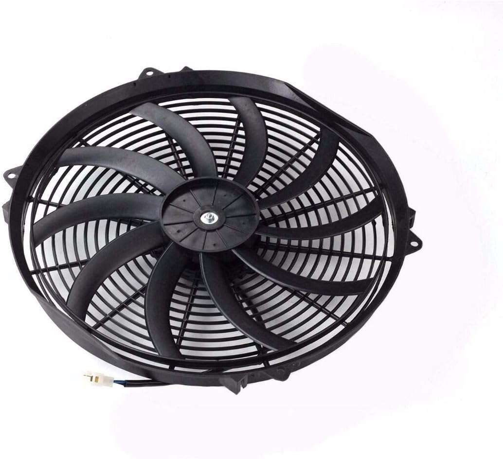 16" Universal Slim Electric Radiator Cooling Fan 12V Pack of 2 R63930