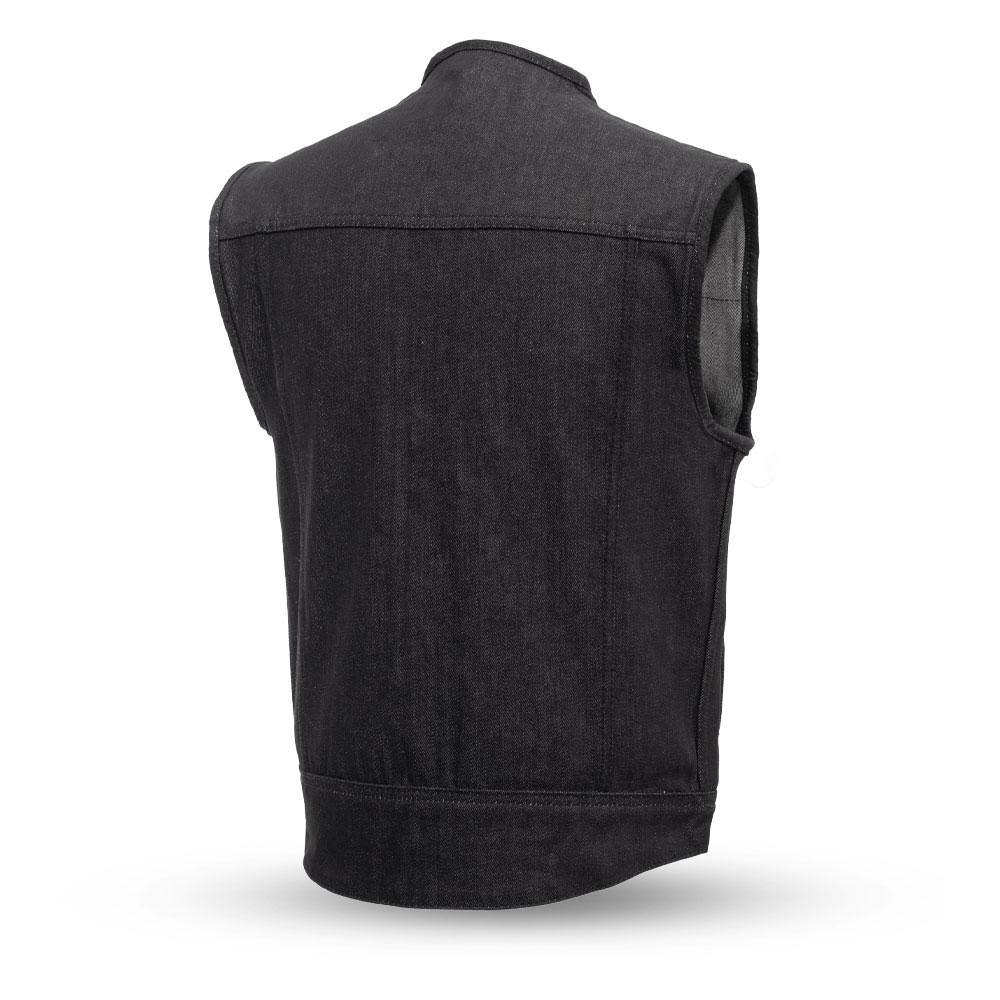 Men's Leather and Canvas Vest Combo E29150