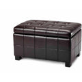 Rustic Flip Top Tufted Storage Bench, Brown G674